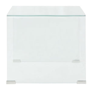 Coffee Table Tempered Glass 19.5"x19.7"x17.7" Clear