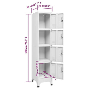 Locker Cabinet with 4 Compartments 15"x17.7"x70.9