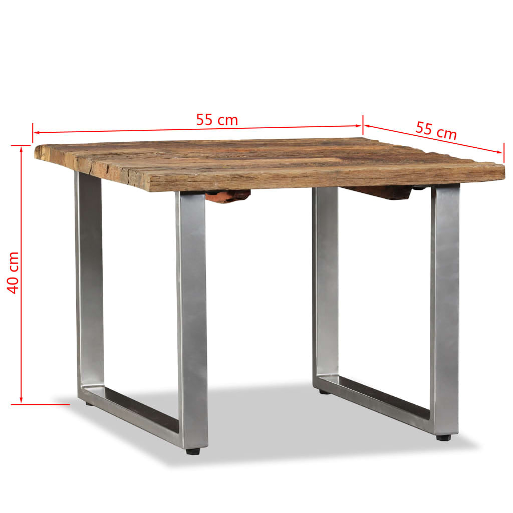 Coffee Table Solid Reclaimed Wood 21.7"x21.7"x15.7