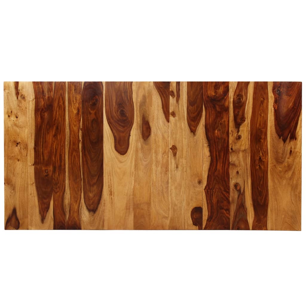 Dining Table Solid Acacia Wood and Steel 70.9
