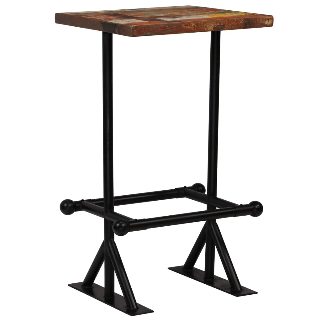 Bar Set 3 Piece Solid Reclaimed Wood Multicolor