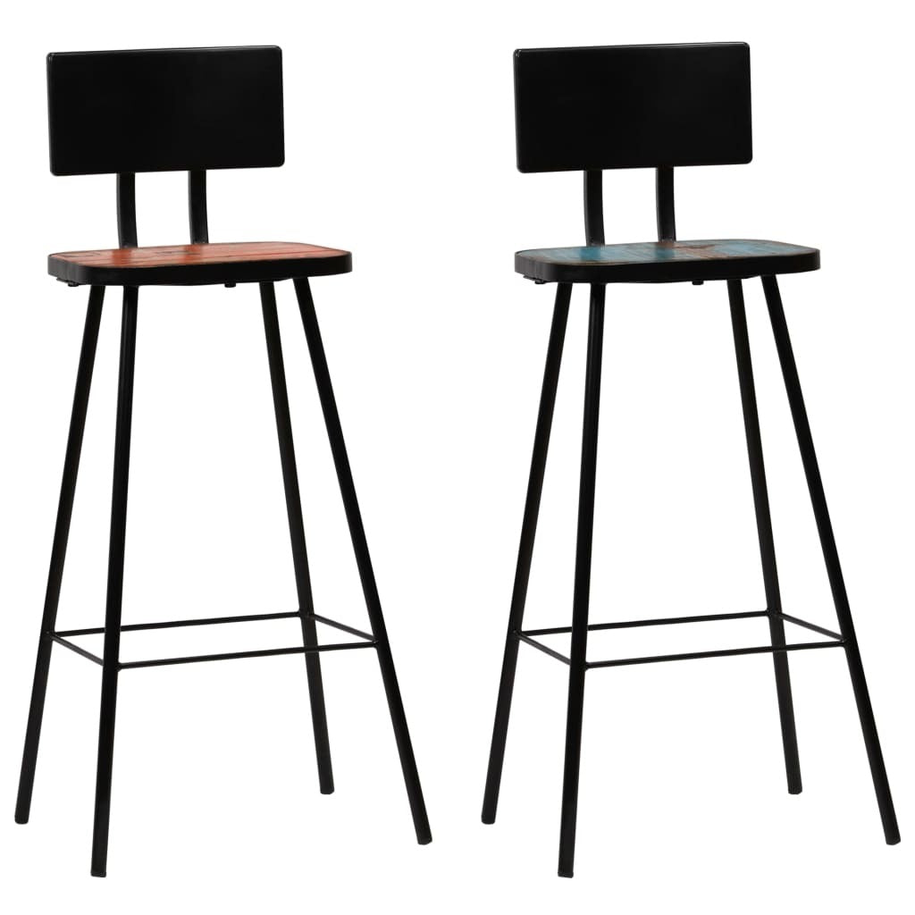 Bar Set 3 Piece Solid Reclaimed Wood Multicolor