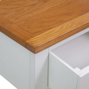 Console Table 32.7"x11.8"x28.7"Solid Oak Wood