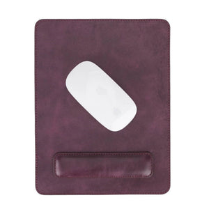 Boulder Full-Grain Leather Mouse Pad with Hand Support