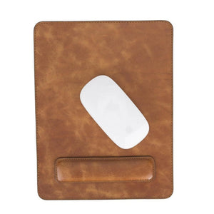 Boulder Full-Grain Leather Mouse Pad with Hand Support