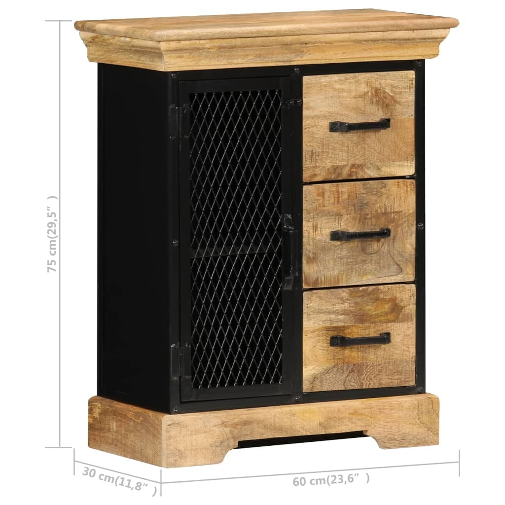 Sideboard 23.6"x11.8"x29.5" Solid Mango Wood