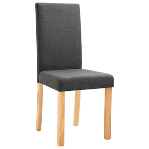 Dining Chairs 4 pcs Dark Gray Fabric