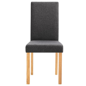Dining Chairs 4 pcs Dark Gray Fabric