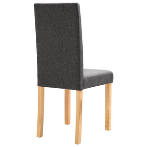 Dining Chairs 4 pcs Dark Gray Fabric