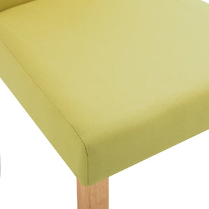 Dining Chairs 4 pcs Green Fabric