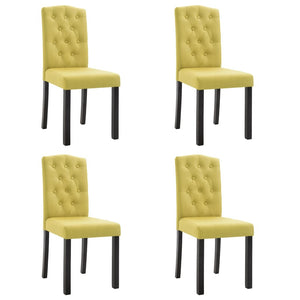 Dining Chairs 4 pcs Green Fabric