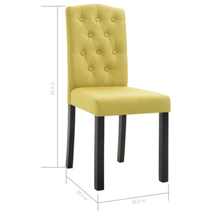 Dining Chairs 4 pcs Green Fabric