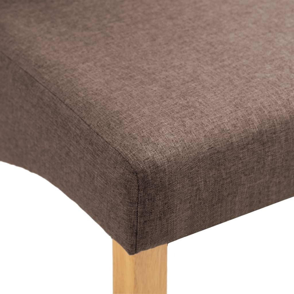 Dining Chairs 2 pcs Brown Fabric