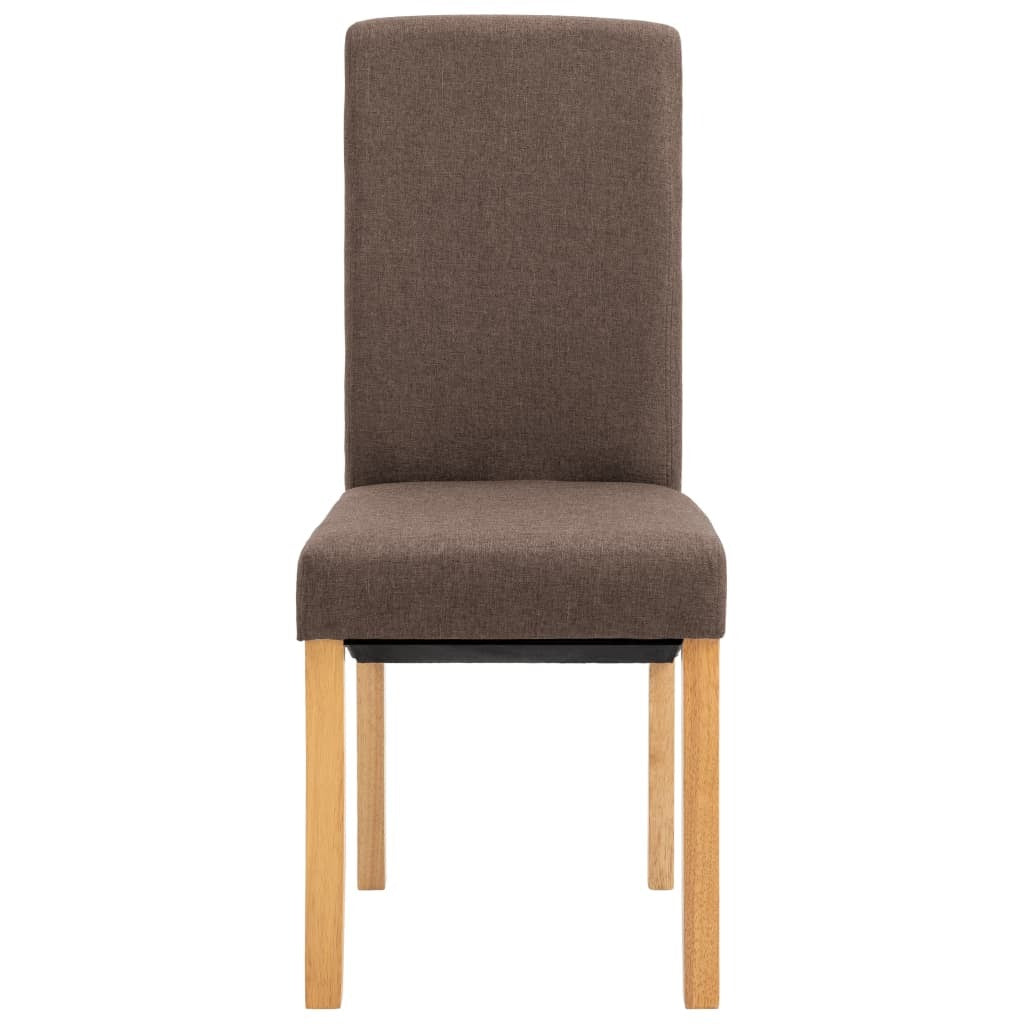 Dining Chairs 4 pcs Brown Fabric