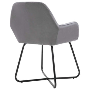 Dining Chairs 2 pcs Gray Velvet