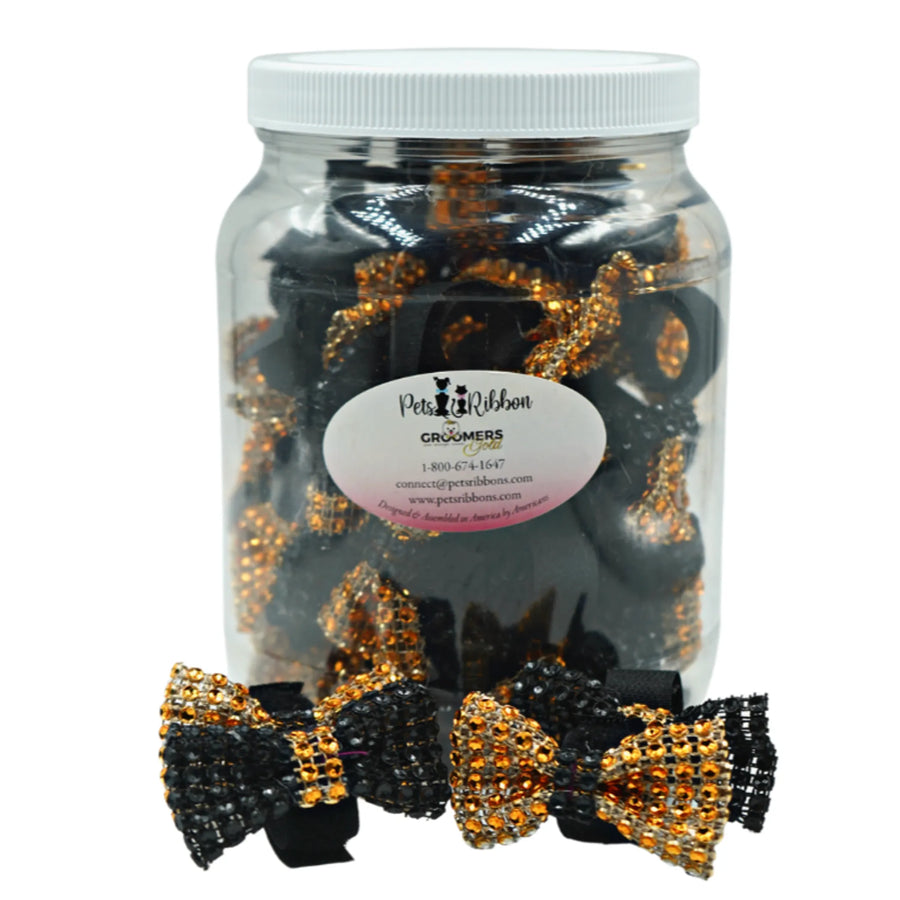 GG109XV – 50-100 Velcro Halloween Dog Cat 1" Bows in Jar – Pets Ribbons