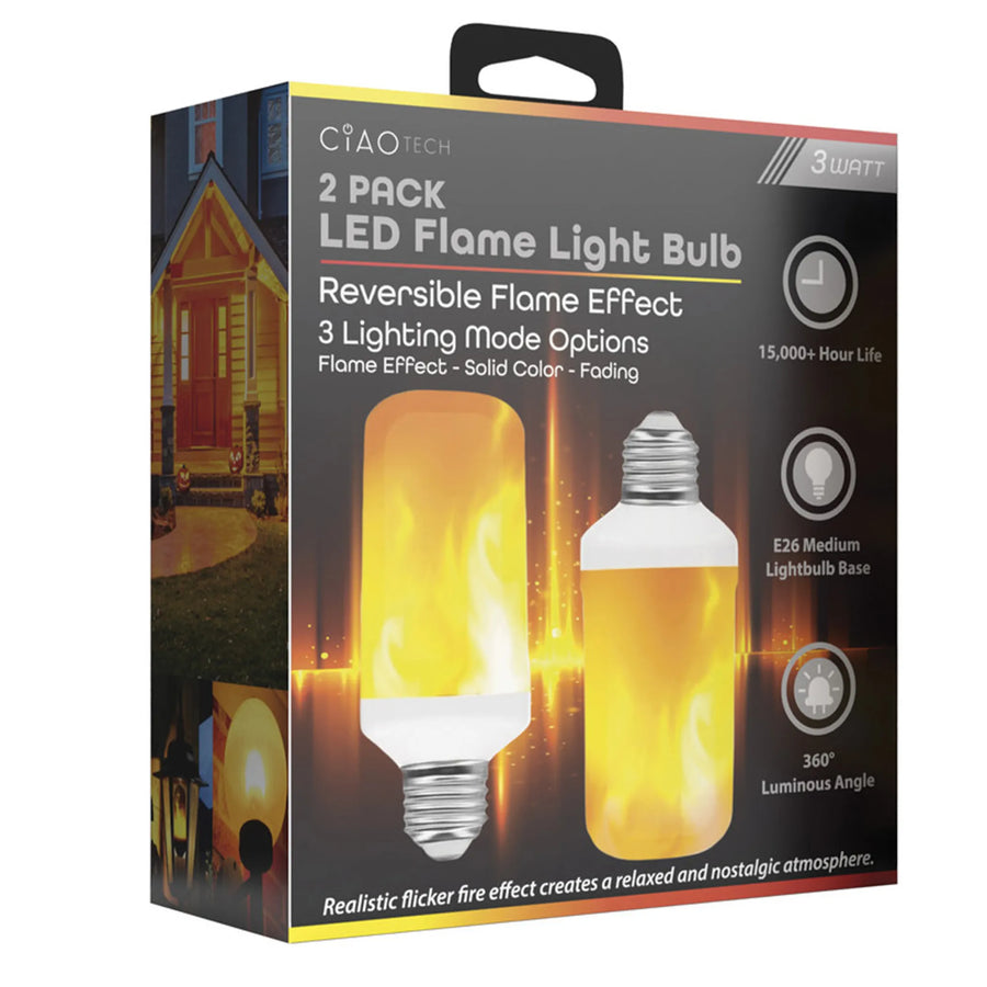 2 Pack LED Flame Light Bulb - Orange 24 pieces