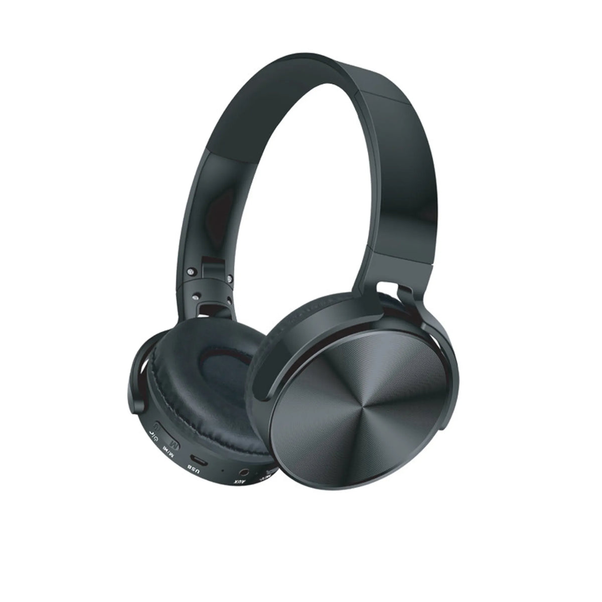 Black Folding Bluetooth Headphones