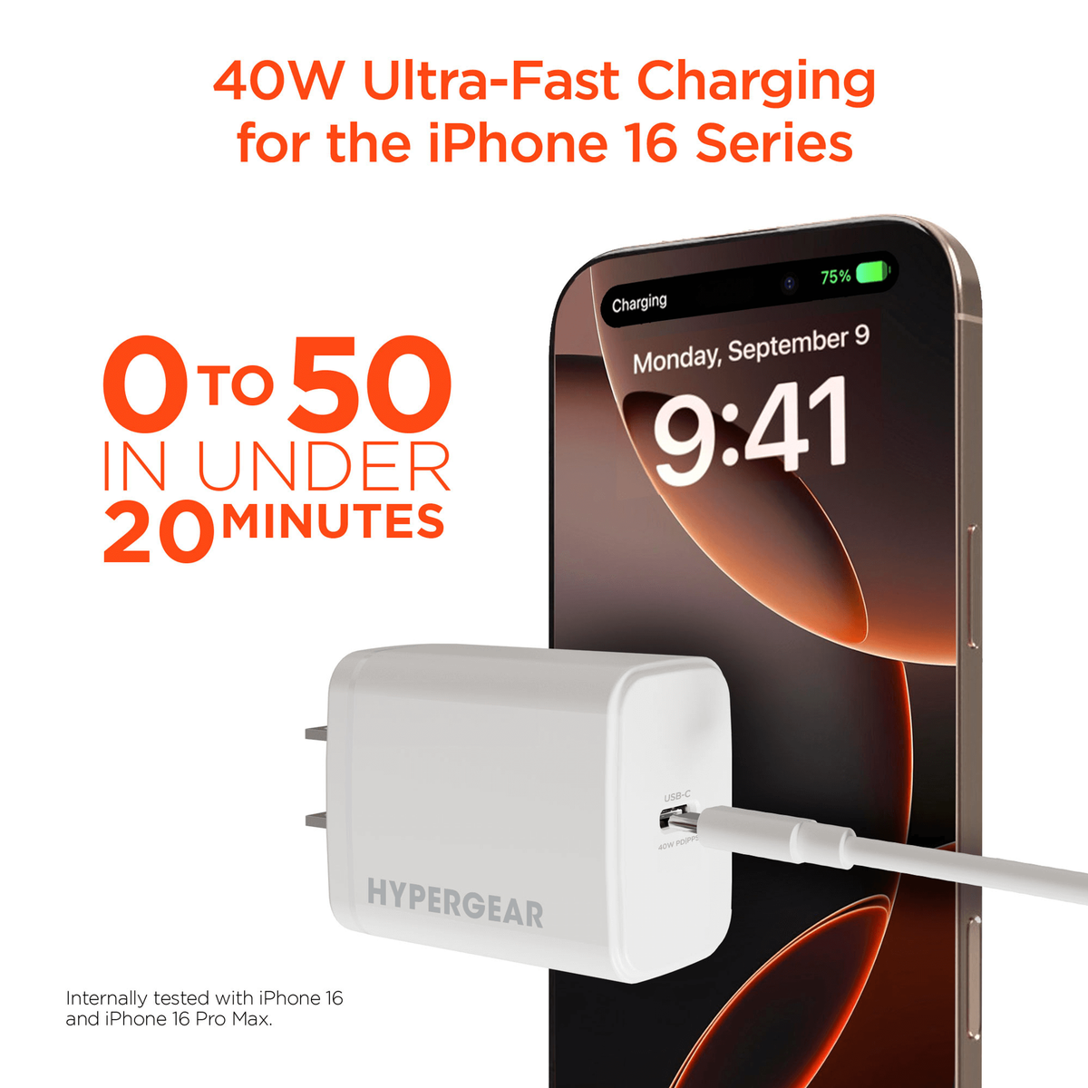 HyperGear SpeedBoost 40W USB-C GaN Wall Charger — view 2