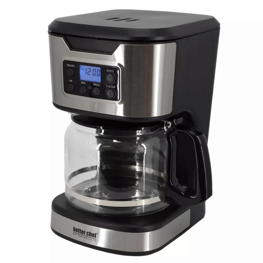 Programmable Coffee Maker with Stainless Steel Accents