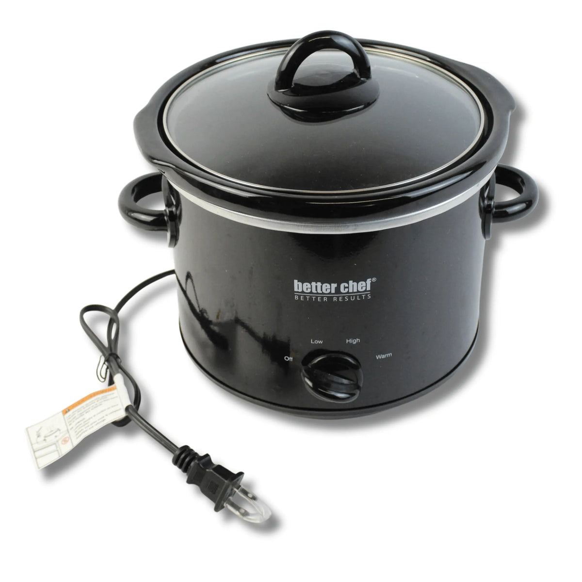 3-Quart Round Slow Cooker with Removable Stoneware Crock