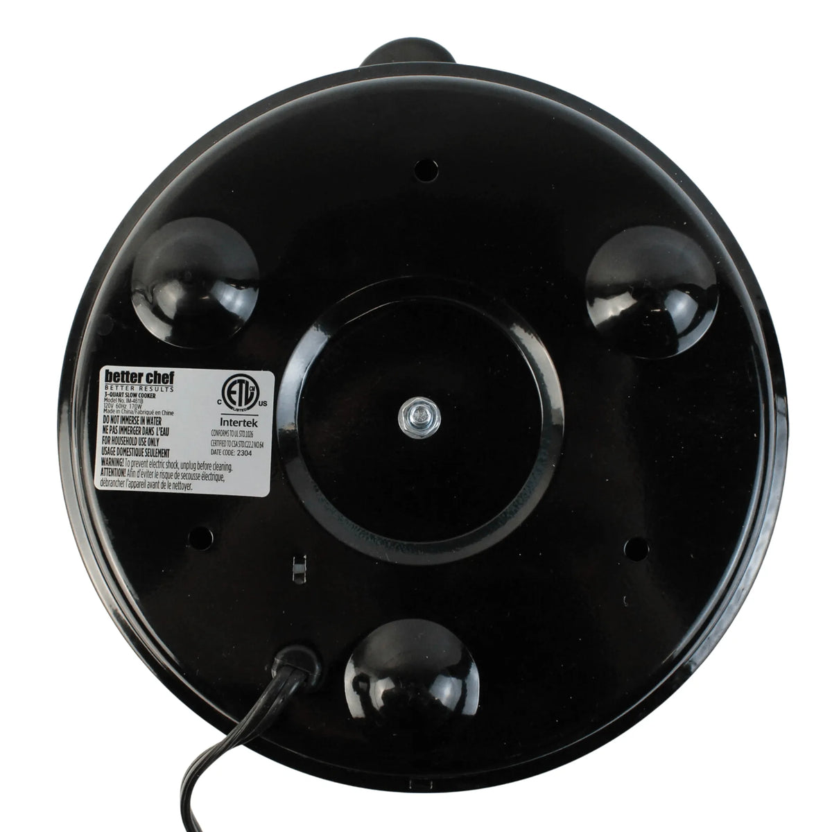 3-Quart Round Slow Cooker with Removable Stoneware Crock