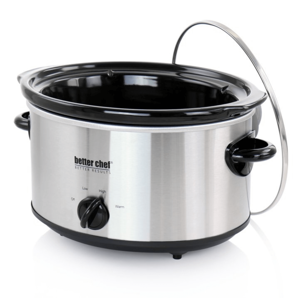 Better Chef 4-Quart Oval Slow Cooker in Brushed Stainless Steel