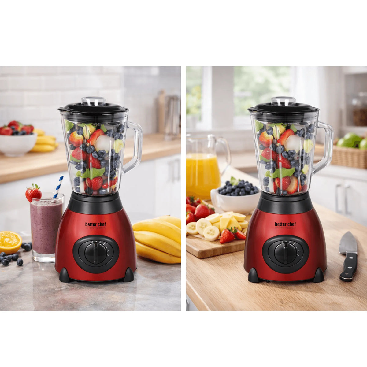 500-Watt Glass Jar Blender with Stainless Steel Base