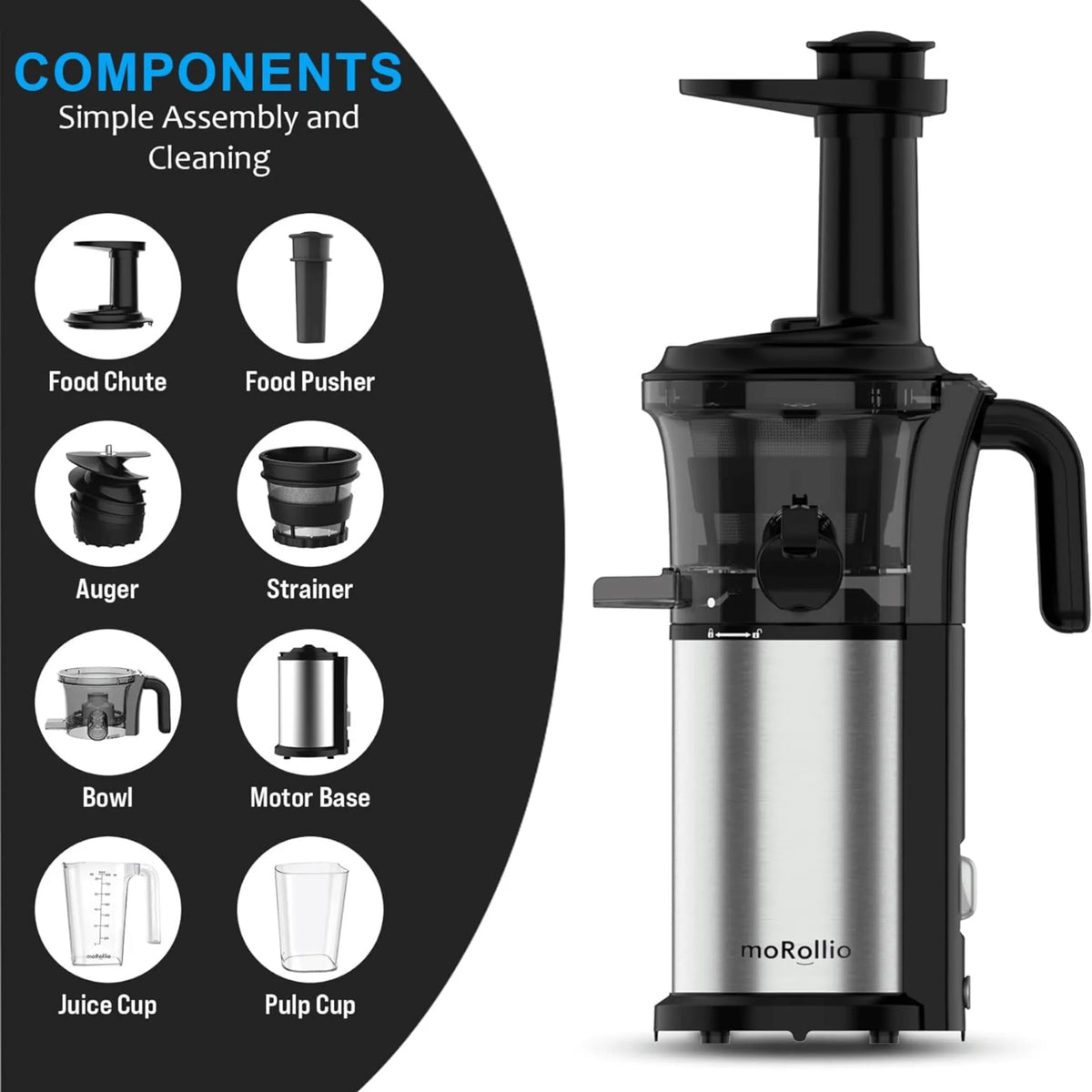 45RPM Cold Press Slow Masticating Juicer