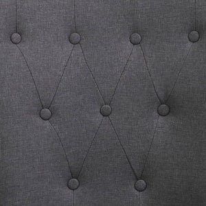 Dining Chairs with Armrests 2 pcs Dark Gray Fabric