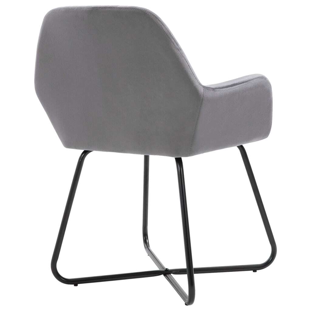 Dining Chairs 6 pcs Gray Velvet