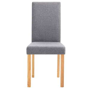 Dining Chairs 6 pcs Light Gray Fabric