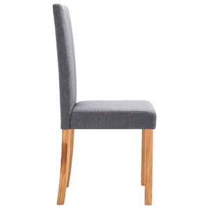 Dining Chairs 6 pcs Light Gray Fabric