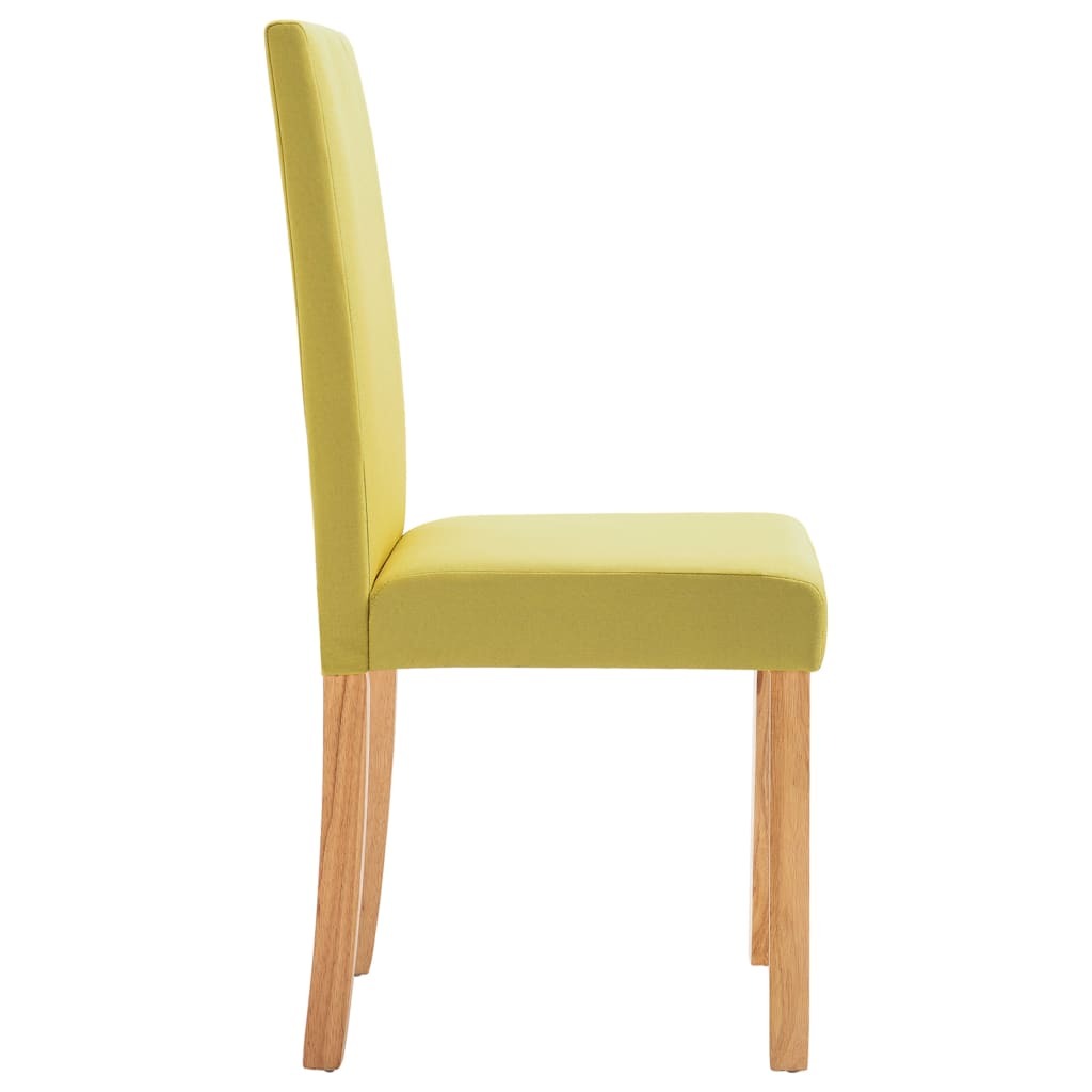 Dining Chairs 6 pcs Green Fabric