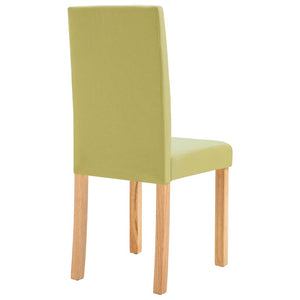 Dining Chairs 6 pcs Green Fabric