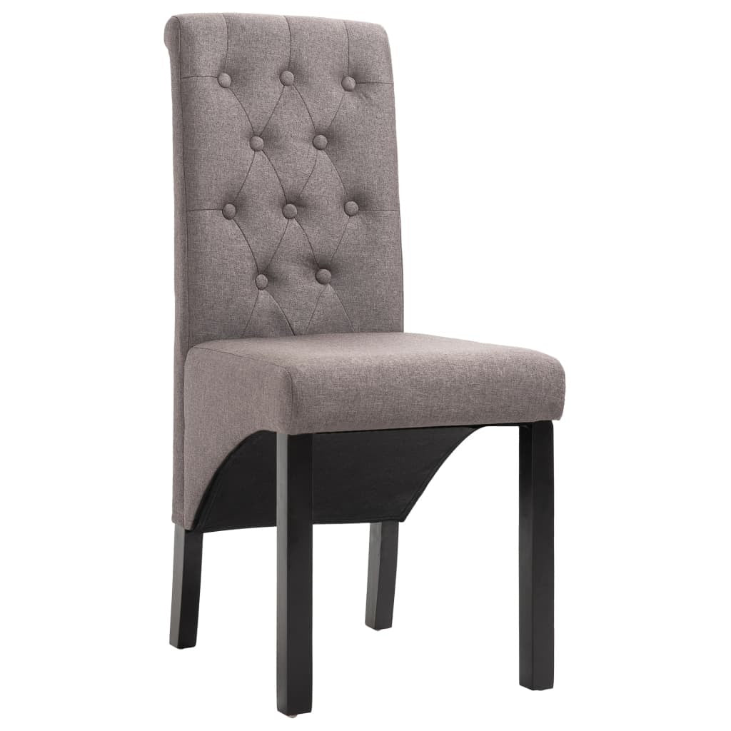 Dining Chairs 6 pcs Taupe Fabric