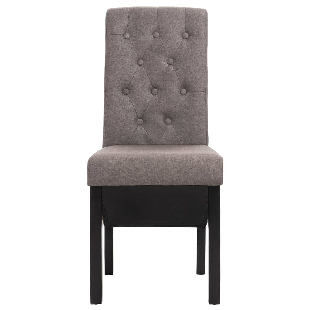 Dining Chairs 6 pcs Taupe Fabric
