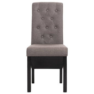 Dining Chairs 6 pcs Taupe Fabric