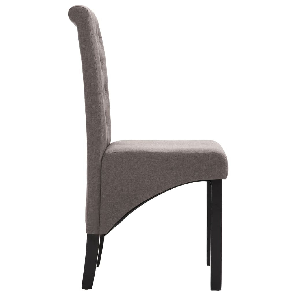 Dining Chairs 6 pcs Taupe Fabric