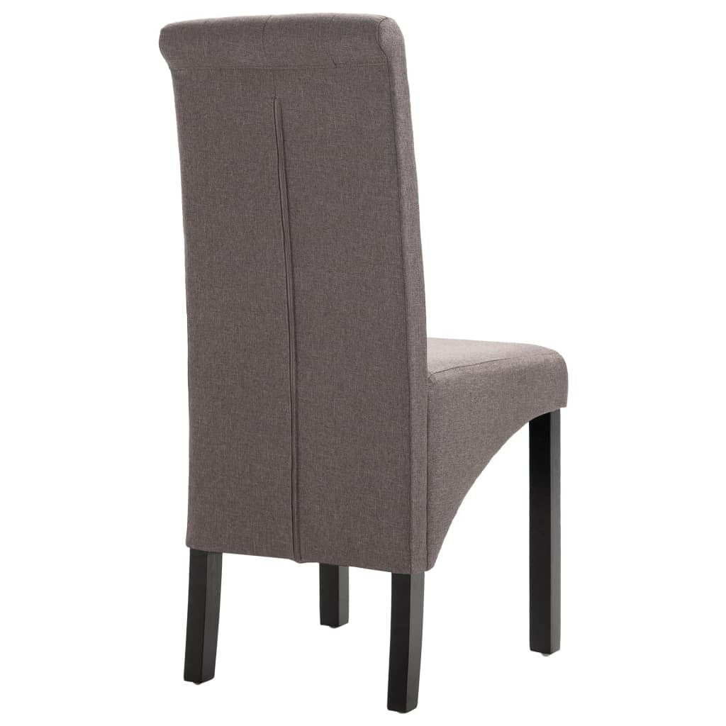 Dining Chairs 6 pcs Taupe Fabric