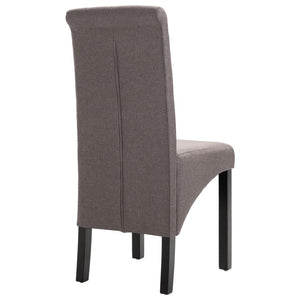 Dining Chairs 6 pcs Taupe Fabric