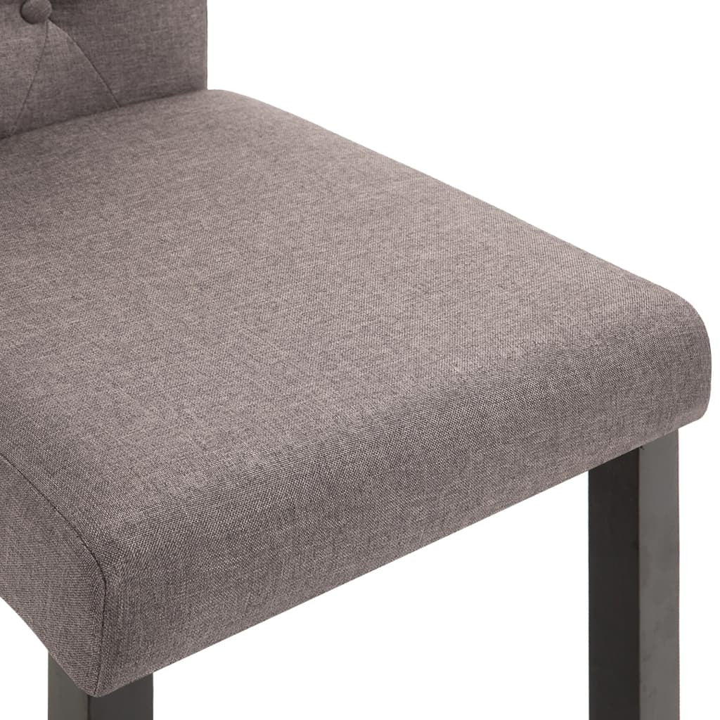 Dining Chairs 6 pcs Taupe Fabric