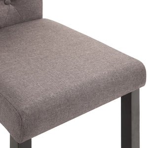 Dining Chairs 6 pcs Taupe Fabric
