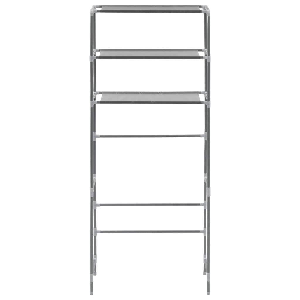 3-Tier Storage Rack over Laundry Machine Silver 27.2"x11"x66.5