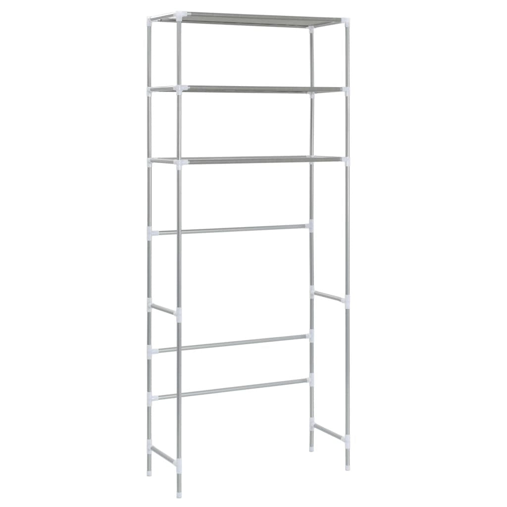 3-Tier Storage Rack over Laundry Machine Silver 27.2"x11"x66.5