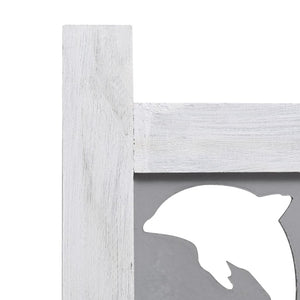 4-Panel Room Divider Gray 55.1"x65" Solid Wood