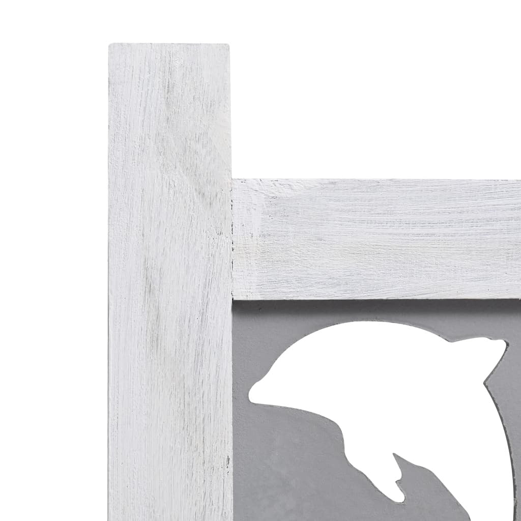 5-Panel Room Divider Gray 68.9"x65" Solid Wood