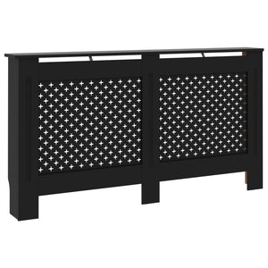 Radiator Cover Black 59.8"x7.5"x32.1" MDF