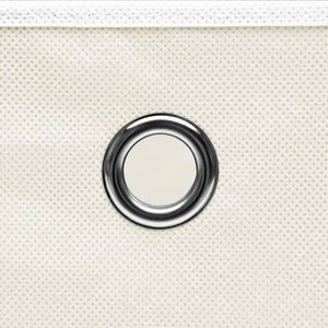 Storage Boxes 4 pcs White 12.6"x12.6"x12.6" Fabric