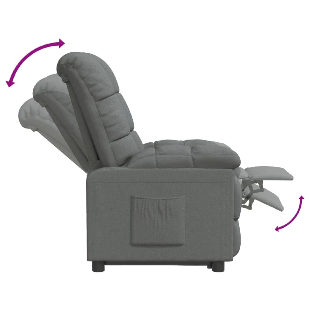 Recliner Dark Gray Fabric
